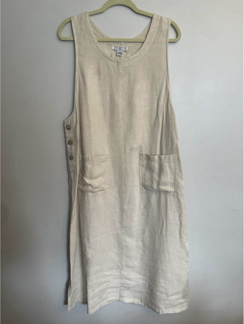 Real Clothes Saks Fifth Avenue Linen Dress size Large